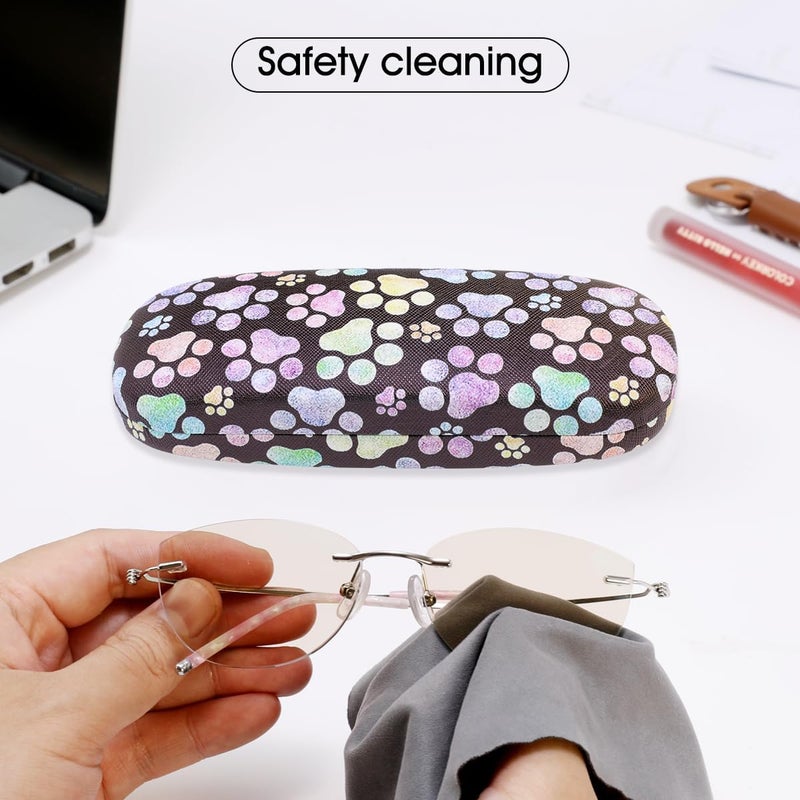 PERFECTSIGHT Store Hard Shell Eyeglasses Case, PU Leather Protective Glasses Case, Cute Eyeglass Case for Women Men Girls - Image 4
